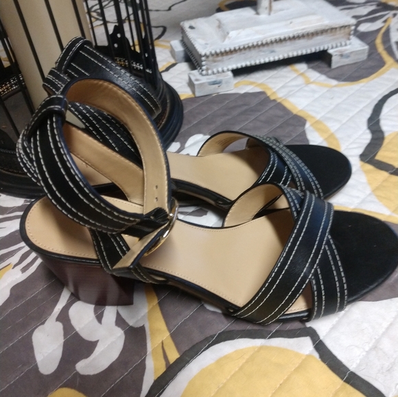 Talbots Shoes - Talbots Leather Strappy Open Toe Sandal Heels 9.5